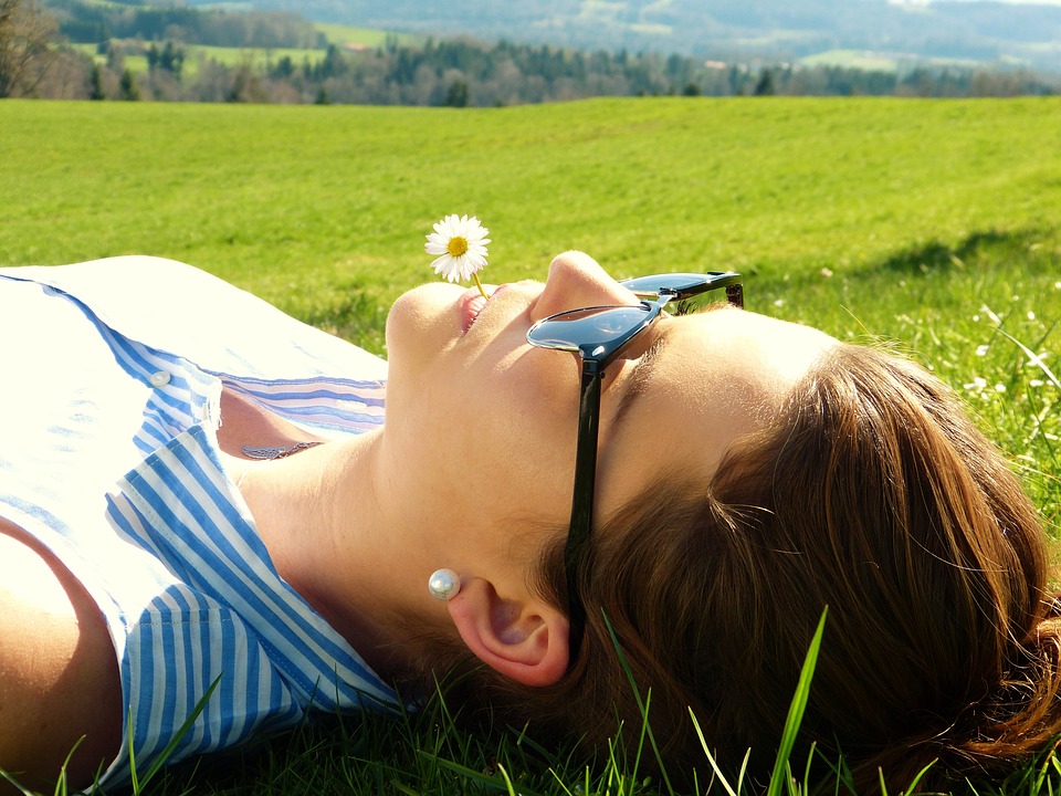 girl sitting in sunshine